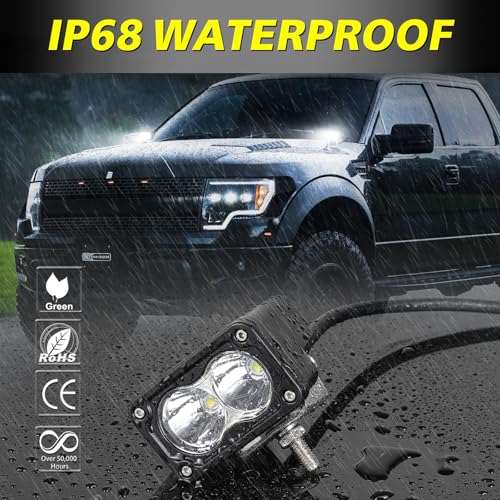 Image of LED Pods, AKD Part 3 Inch CREE LED Off Road Driving Lights 40W Spot Small LED Pods Lights Ditch Lights Head Light 2 Packs for Truck Motorcycle UTV ATV SUV Surron