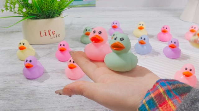 DEEKIN 24-Pack Princess Rubber Ducks - Pink & Purple Bath Toys For Parties & Decor
