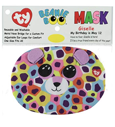 KWH TY Beanie Boo Chidrens Face Mask - Giselle The Leopard