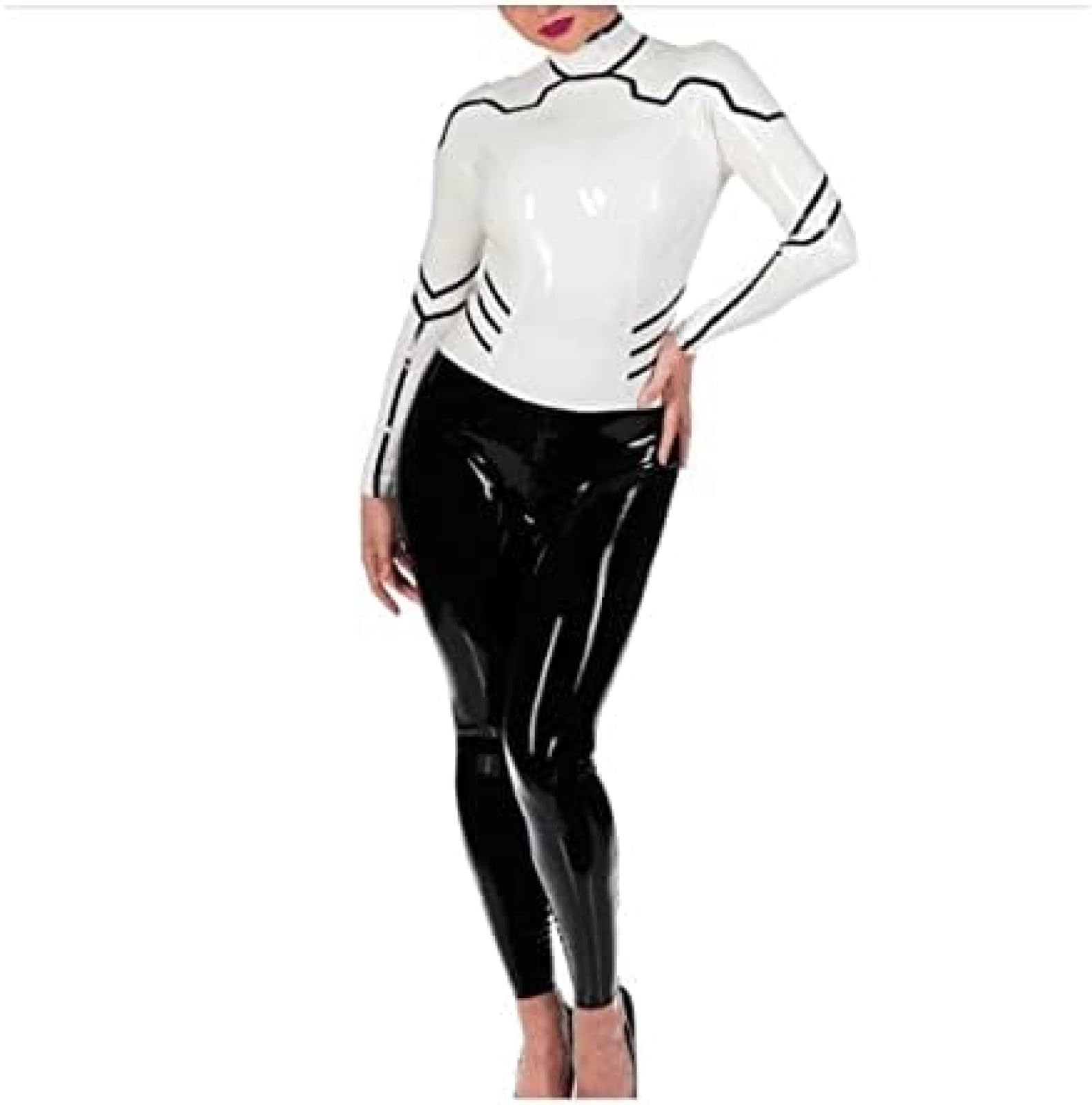 latex ラバースーツ　両性170 Amazon.co.jp: ラテックスラバーマンボディスーツ股穴ハイカラー