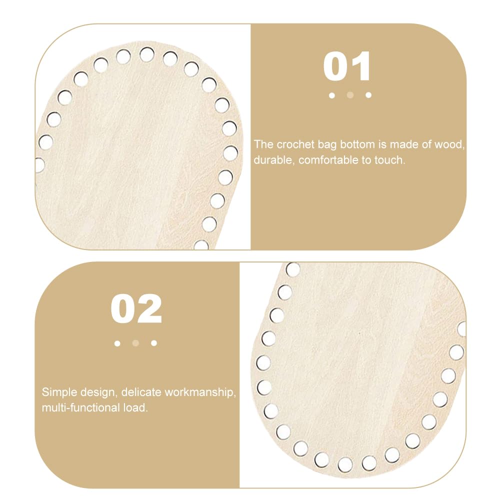 Wooden Bag Base 4pcs Bamboo Strips Wooden Crochet Bag Bottom Wooden Basket Bottom Hollow Crochet Basket Base DIY Crocheting Wood Base Reed Geek Bottom Ratan (Oval) Crochet Basket Bottom