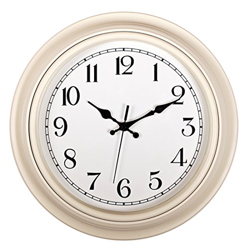 Wanduhr Geräuschlos, Likeluk 14 Zoll (35cm) Modern Quartz Lautlos Wanduhr Schleichende Sekunde ohne Ticken Cover