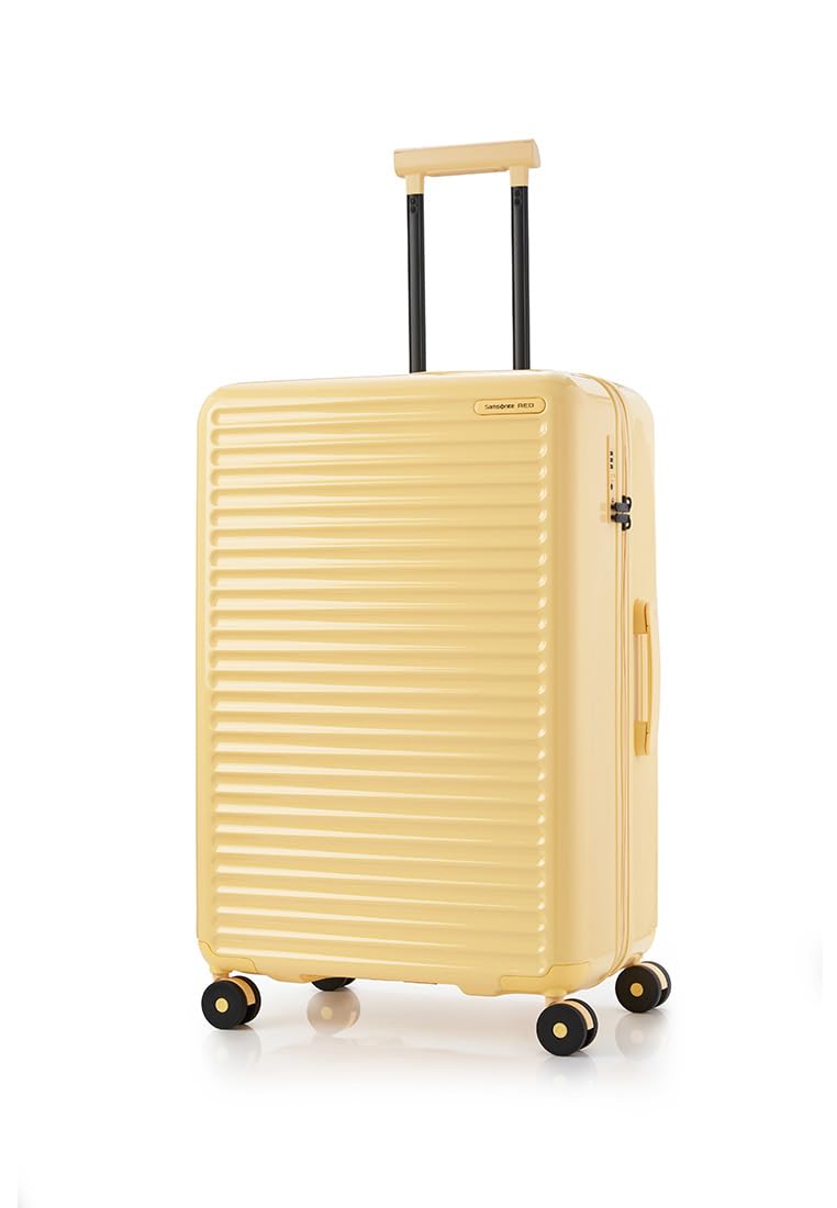 SamsoniteRed TOIIS Blossom Expandable 75 Cms Large Check-in Polycarbonate Hard Sided 8 Wheel Spinner Luggage/Suitcase/Trolley Bag (Golden Haze) (Double Wheel), Yellow