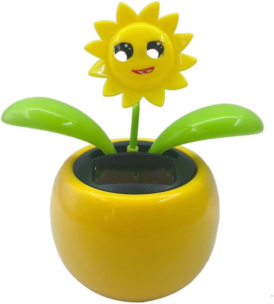 Solar Powered Flip Flap Dancing Flower Toy for Car Dashboard Decor Automatic Dancing Flower Toy Kid's Gift - Image 3