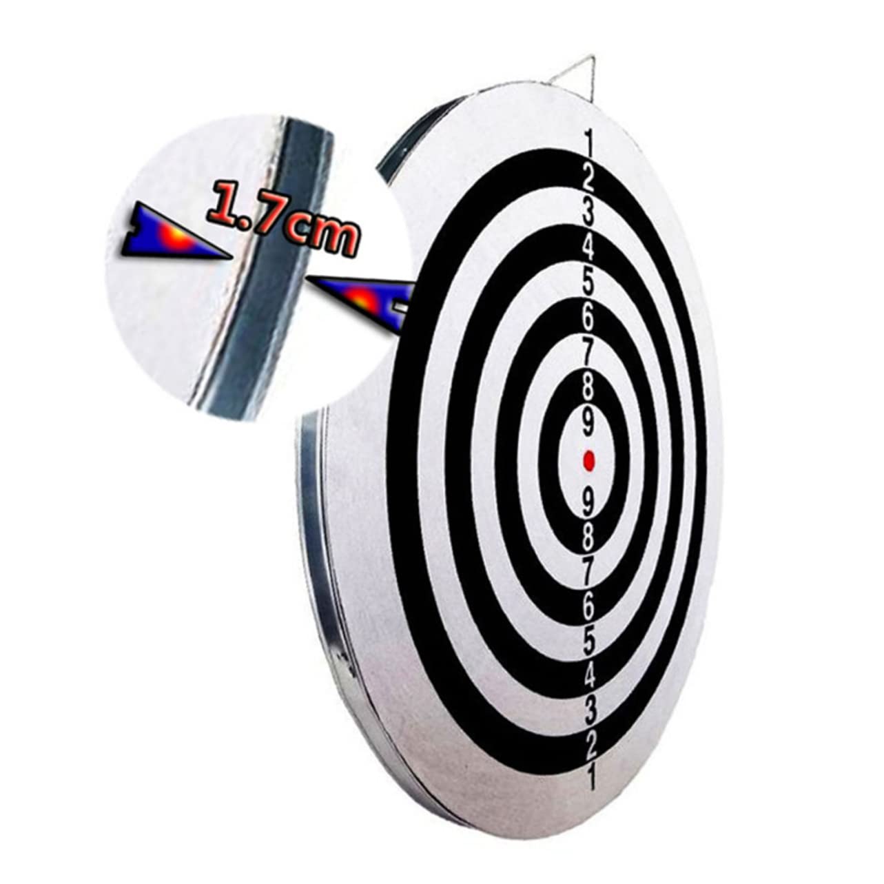 POPETPOP Complete Dartboard Set 12 Dartboards 6 Pcs Family Game for Adults Boys and Girls Office Tavern Random