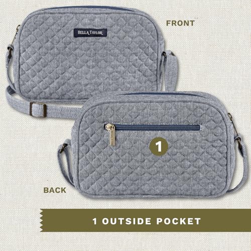 Image of Bella Taylor Simple Crossbody, Quilted Handbag for Women