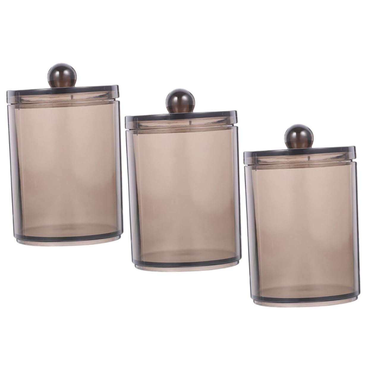 IMIKEYA 9stücke Baumwollstäbchen Aufbewahrung Eleganter Transparent-schwarzer Organizer Für Bad Und Kosmetik Für Wattepads Zahnseide Und Make-up Zubehör Platzsparend Und Praktisch