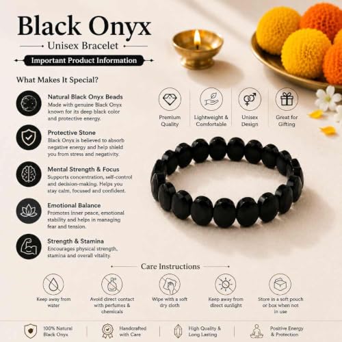 Image of Beaded Bracelet for Men & Women | Stretchable Handmade Prayer Meditation Yoga Wrist Bracelet | Stylish Everyday Wear | Free Size