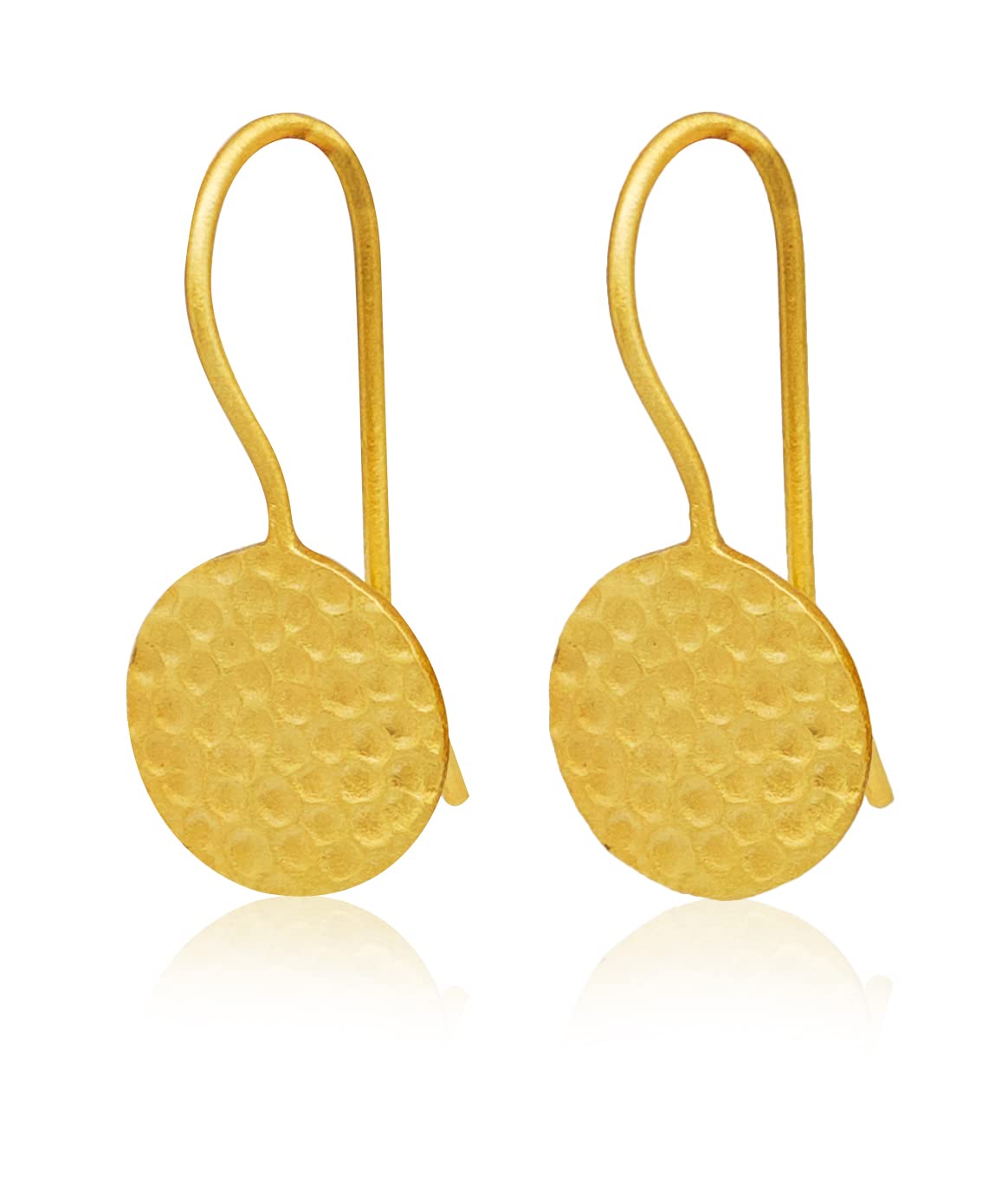 Vurmashop Pendientes bañados en Oro 18k - Pendientes colgando para Mujer - Pendientes de Latón Únicos