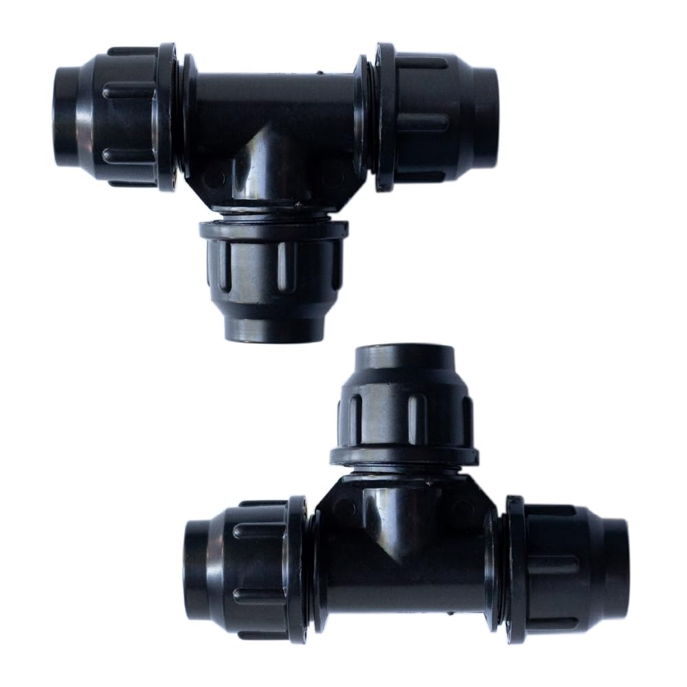 RentACoop Secure Non-Adhesive PVC (S.N.A.P) Watering System for 1/2" Schedule 40 PVC Pipe - Glueless Union Tee Pack of 2 for Chickens, Quail, and