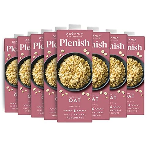 Plenish Organic Unsweetened Oat Milk (8 x 1 Litre) Cover