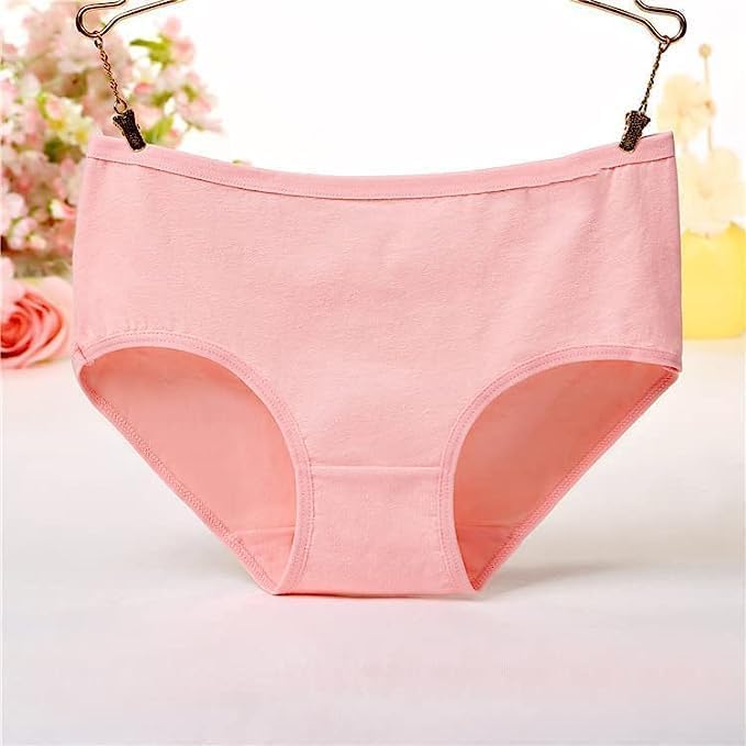 Image of LOURYN KOULYN Women's High Coverage Super Combed Cotton Mid Waist Hipster with Ultrasoft Exposed Waistband and StayFresh Treatment