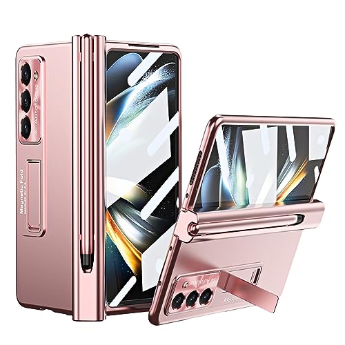 Coque Galaxy Z Fold 5 haut de gamme en polycarbonate mat couleur rose