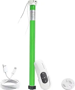 HUIYEETEX Zigbee Roller Blinds Motor, Smart Tubular Motor, 5V Rechargeable for 1-1/2" Tube, Compatible with App/Voice Control