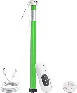 HUIYEETEX Zigbee Roller Blinds Motor, Smart Rechargeable Tubular Motor for 1-1/2" Tube, Compatible with App/Voice Control