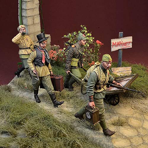 Kit Modelo Resina 1:35 Figura 4 Hombres Sin Armar miniatura 2