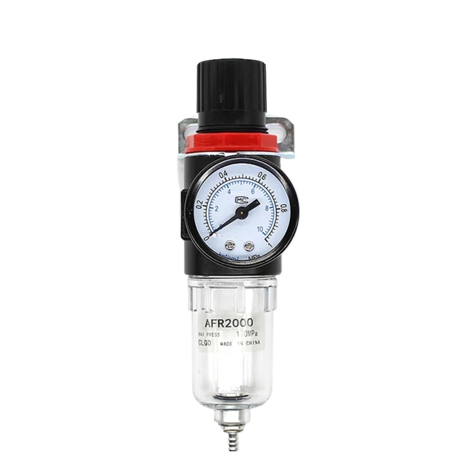 Jwvialel Afr2000 1/4 Pneumatic Treatment Unit Pressure Regulator Compressor Reducing Valve Oil Water Separation 1Pcs(Afr2000)
