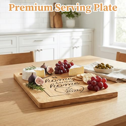 Tabla de cortar rectangular de bambú personalizada miniatura 4