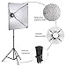 Kshioe Photography Softbox Lighting Kit Continuous Lighting System Photo Equipment Soft Studio Light with Light Stands and Convenient Carry Bag (3 softboxes-24''x24'')