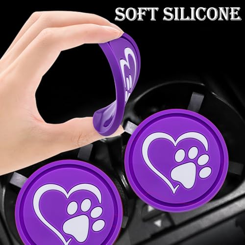 2PCS Portavasos de Silicona Antideslizante para Auto miniatura 4