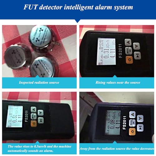 Detector de radiación nuclear portátil con pantalla LCD miniatura 7
