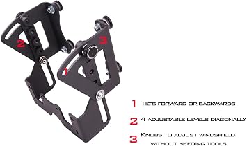 T-Rex Racing Adjustable Windshield Compatible with Honda 2021 Rebel 1100 (Small)