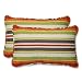 Pillow Perfect Outdoor Roxen Stripe Citrus Rectangular Throw Pillow, Set of 2