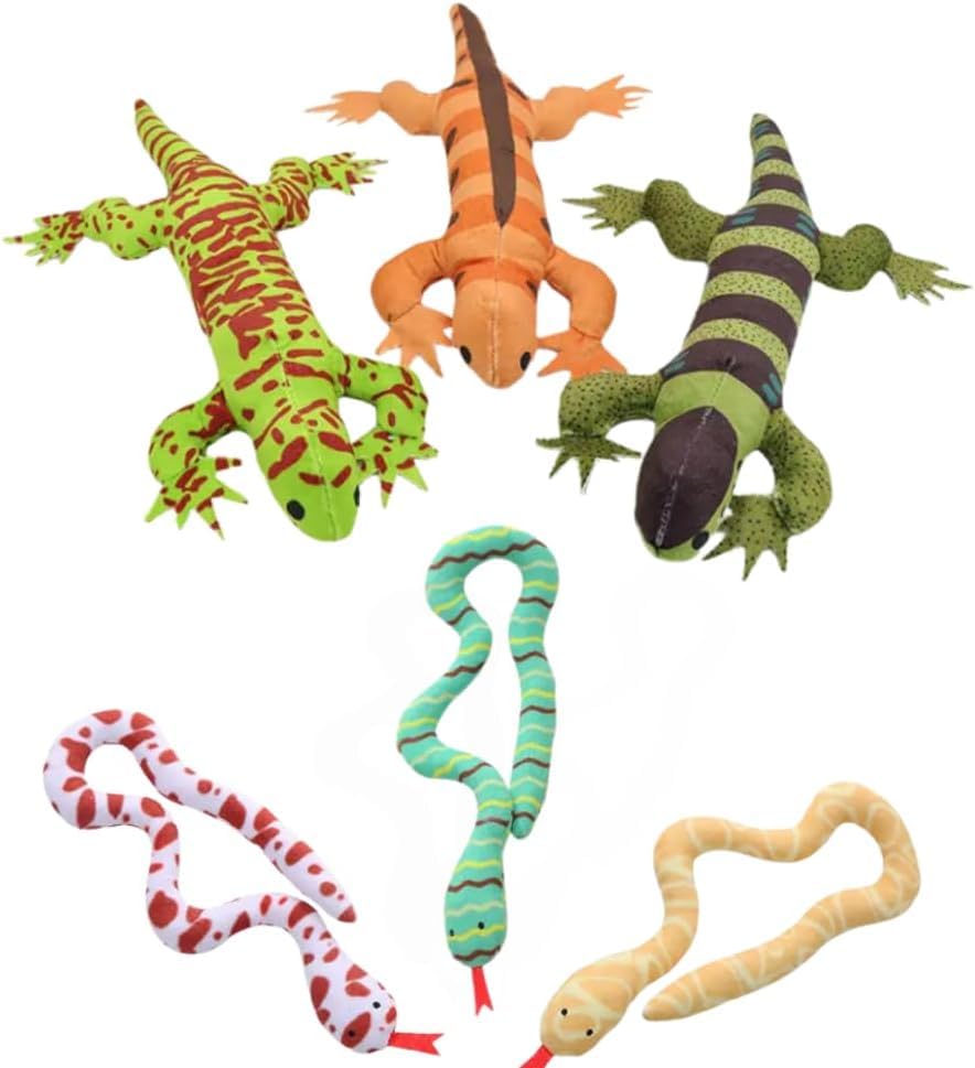 Cat Toy Snake Lizard Catnip Toys Chew Bite Resistant Toys for Indoor Cats Boredom Relief Teeth Cleaning Interactive Funny Cute Kitten Cat Lover Gifts Set of 6 Realistic Hunt Prey Activity Games