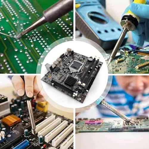 Zwfjcmsa H55 DDR3 Moderkort för I3/I5 CPU med SATA-kabel och dyna
