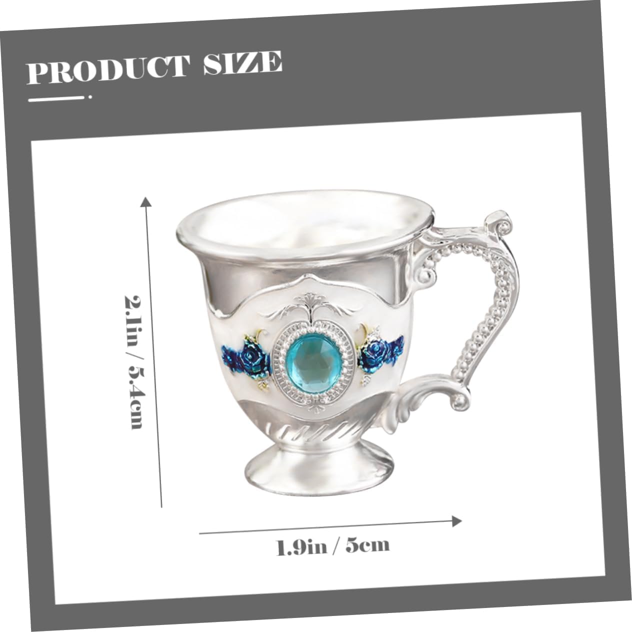 Kielich mosiężny, Kielich, Hall Sip Cup Espresso Glass Barware Glasses Mug Goblet Embossed Chalice Goblet Brass Drinking Cup Cup European(Blu)