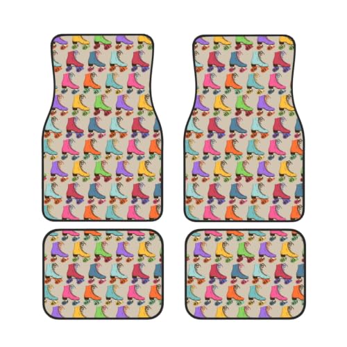 Alfombrillas para coche de patines de ruedas coloridos perfectas para tus viajes en familia