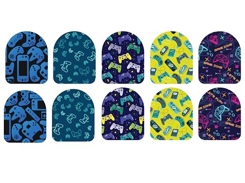 Glucomart Fabric Stickers for Omnipod | Decorative Patch for The Surface of Your Omnipod | Stickers for Omnipod | Pair with Glucomart Omnipod Overpatches | Gamer Design (10 Count)