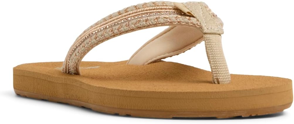 Roxy Women's Porto Bling Flip-Flop, Rose Gold, 7 - Image 4
