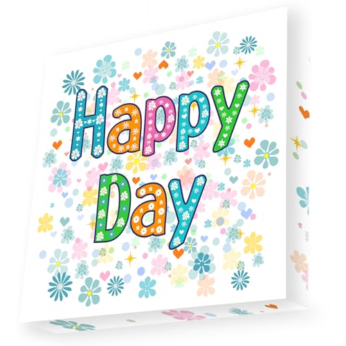Image of DIAMOND DOTZ Happy Day Diamond Painting Kits for Adults - Diamond Art Kits a Relaxing Creative Craft Kit with Dotz Gems 8.7x8.7