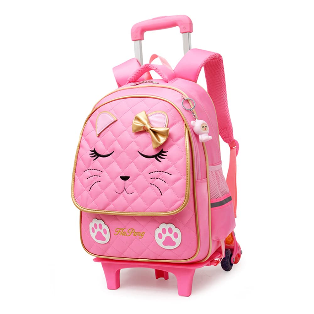 Buy QIXINGHU Wheeled Trolley Schoolbag Primary School Girl Backpack