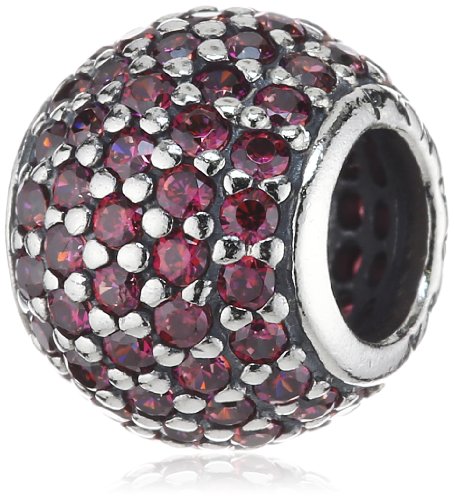 Preisvergleich Produktbild Pandora 791051CZR rote Pave Kugel Zirkonia Charm