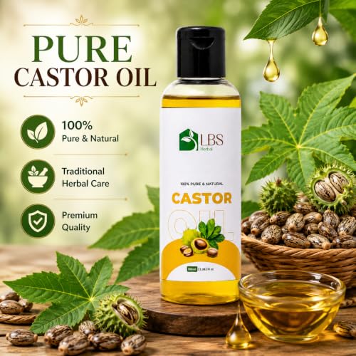 Image of Pure Castor Oil 100% Extra Virgin Cold Pressed | Natural Carrier Oil for Hair, Scalp & Skin Care | Deep Moisturizing Hair Oil for Dry & Healthy Looking Hair | 100ml (Pack of 3)