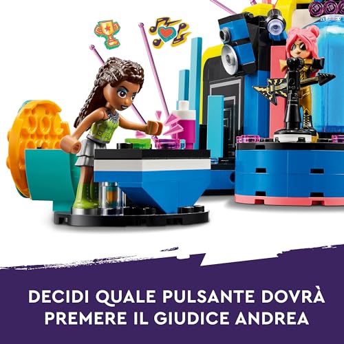 Friends Il Talent Show di Heartlake City, Giochi Musicali per Bambine e Bambini da 7 Anni in su con 4 Mini Bamboline tra cui Ley-La, Palco Giocattolo Girevole, Strumenti e Accessori 42616 - Lego - Immagine 7