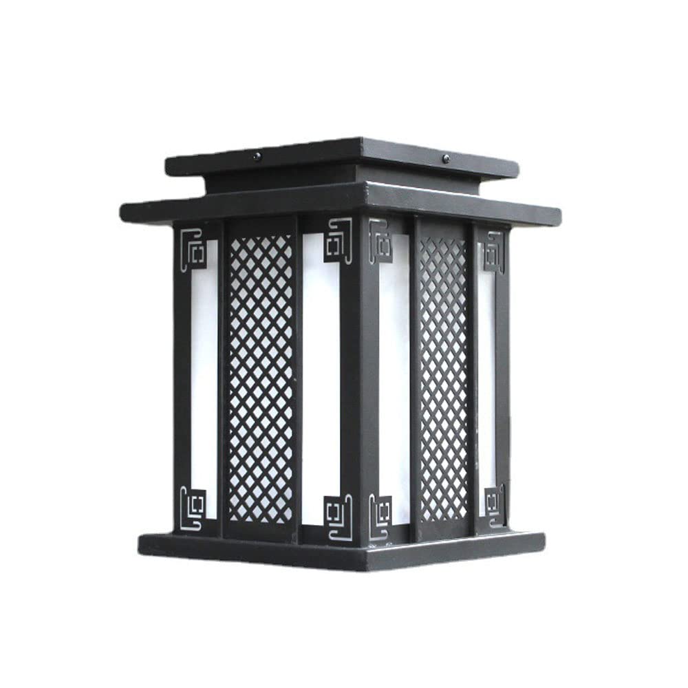 Colonne Lumineuse de Jardin extérieur Chinoise Robuste et Durable, Lampe sur Poteau/Pilier Moderne en Acrylique étanche E27, éclairage paysager créatif pour Villa, pelou,
