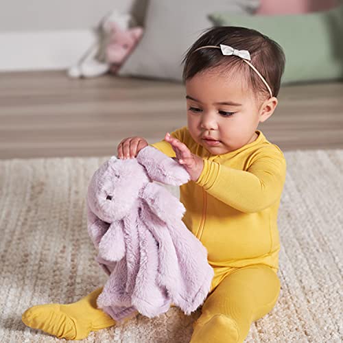 Image of Gerber Baby Plush Lovey Security Blanket, Solid Bunny, One Size