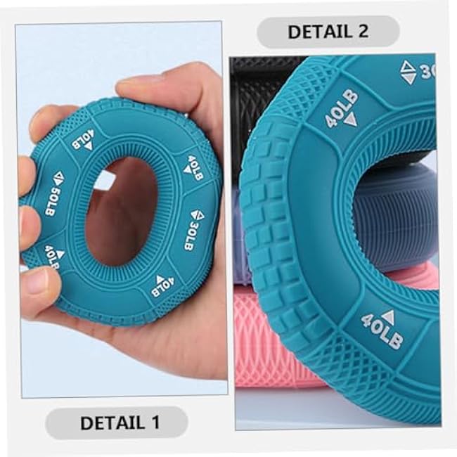Hand Grip Strengthener Silicone Ring for Forearm Workout Level Resistance Grip Trainer for Tennis Climbing Musician Hand Exercise and Stress Relief