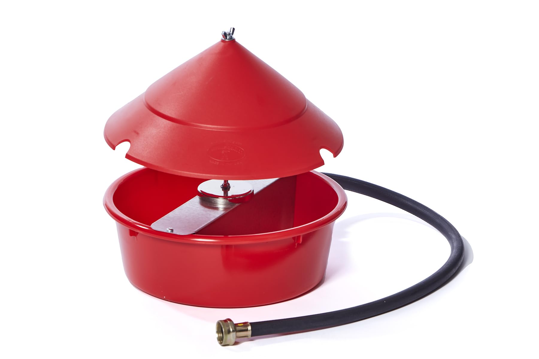 Little Giant 166386 - Bebedero automático para Aves de Corral, 5 Cuartos de galón, Color Rojo