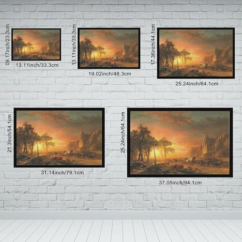 Toile Émigrants traversant les plaines Albert Bierstadt cadre 40x60 - 2