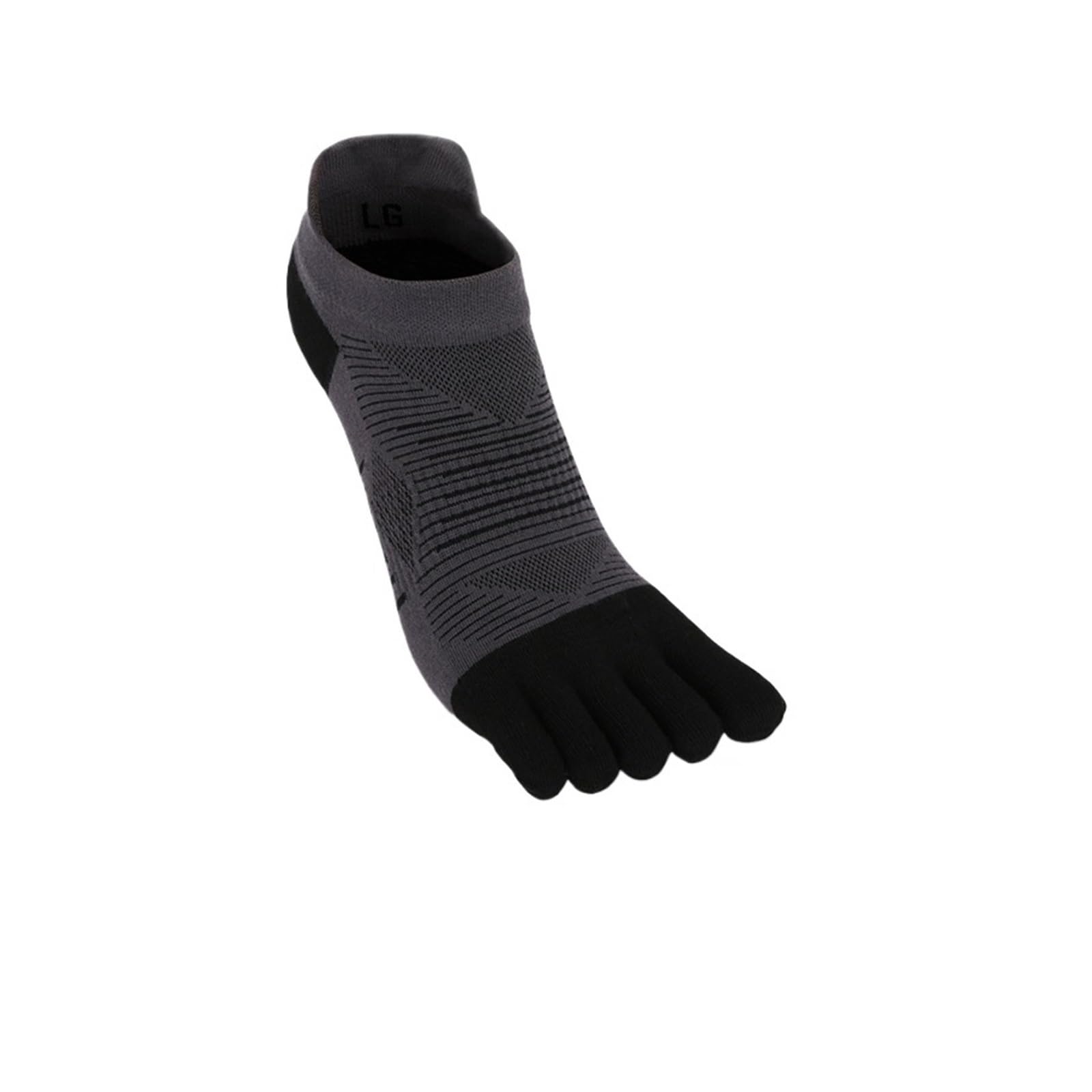 ITRHJTGP Finger Socks 2 Pairs Of Five-finger Men's Sports Mesh Breathable Sweat-absorbent Fitness for Fitness(Dark Gray)