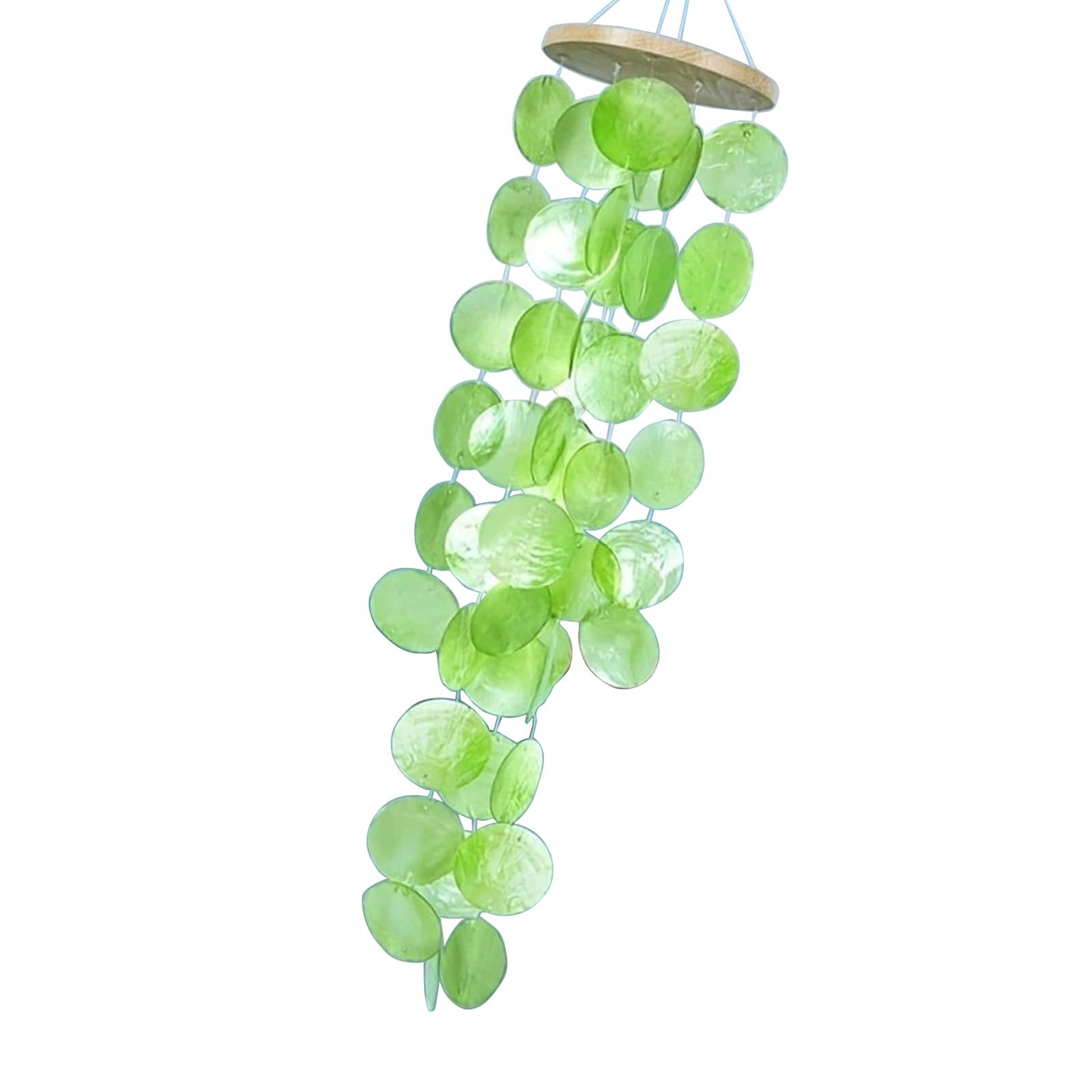 Colored Capiz Shells Windchimes Hanging Pendant for Patio or Garden Decoration Adds Serenities to Any Space Weather Resistant Windchimes