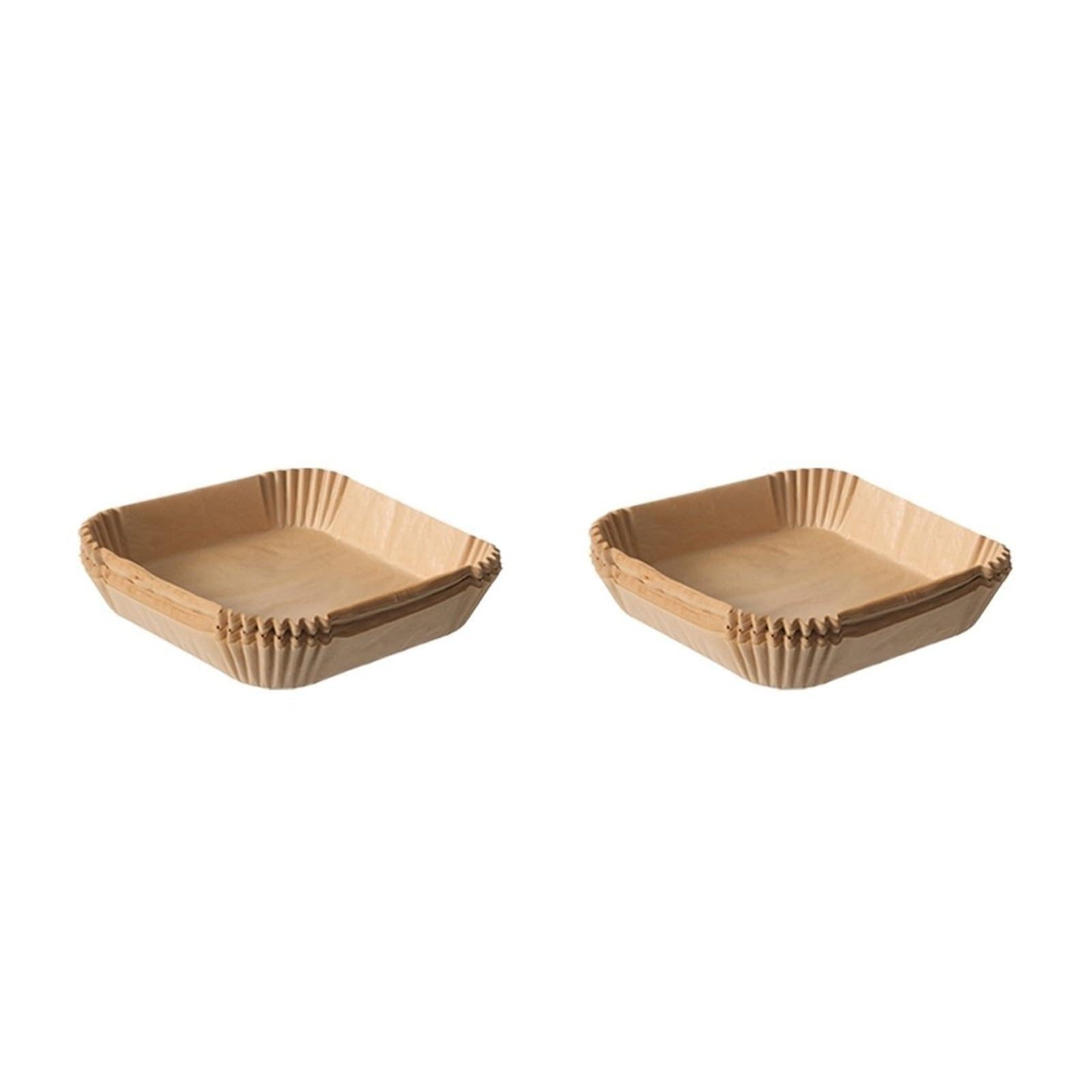 Einweg-Luftfritteuse aus Papier, Ofenpapier, antihaftbeschichtete Luftfritteuse(Square 100Pcs)