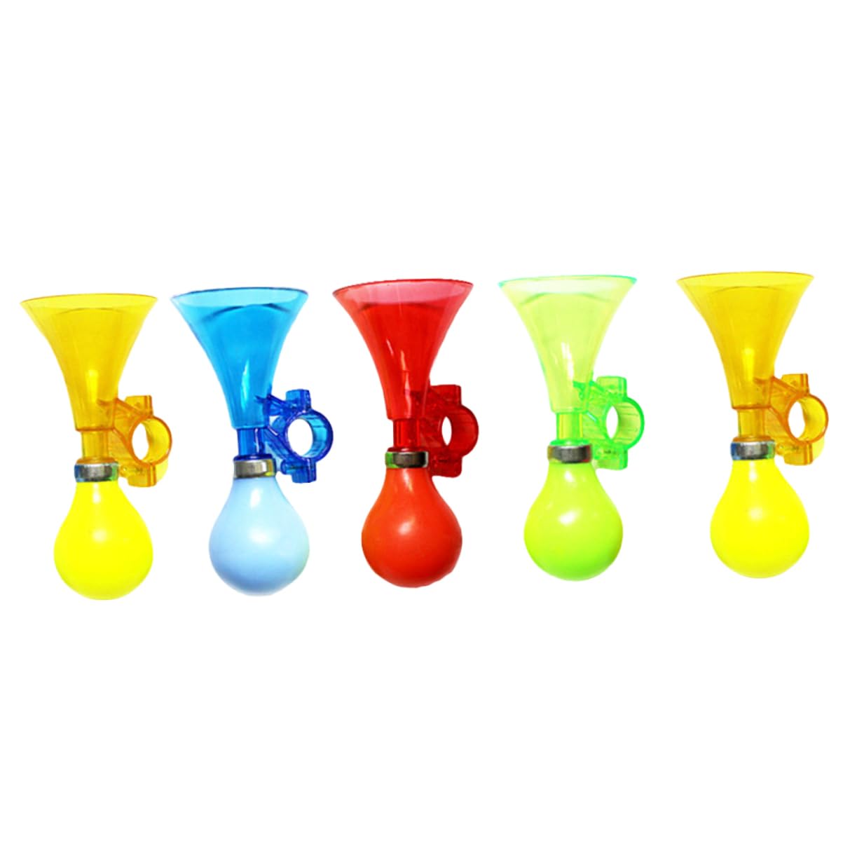 Mikikit 5Pcs Loud Bike Horn Air Horn Handlebar Alarm for Bicycles Scooters Easy Assembly Fits Handlebars Random Colors for Safety Fun Rides