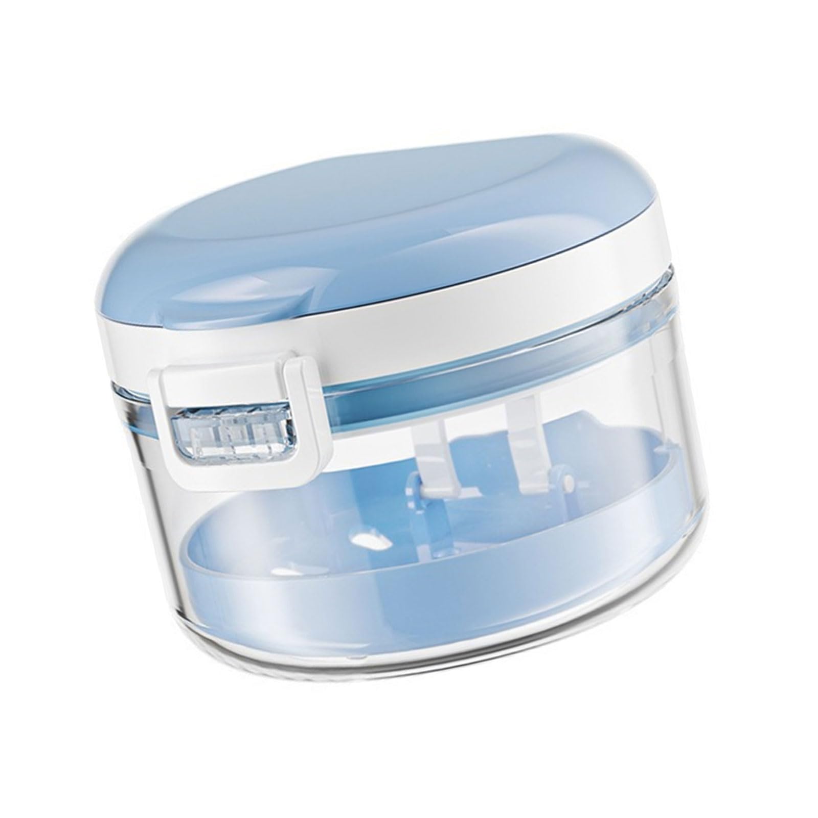 Tsophreniq Multifunctional Denture Container with Leakproof Storage and Ventilated Layers Secure Carry Elderly Organization Denture Storage Case