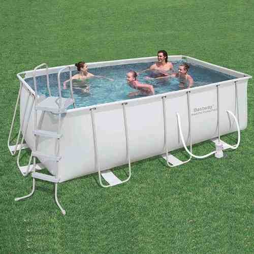 Piscina Estrutural Luxo Retangular 8.124l Completa 110v - Bestway