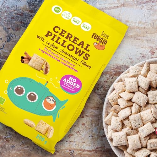 SUPER FUDGiO Bio-Frühstückscerealien | Glutenfrei Vegan | Ohne Zucker und Palmöl | mit Ceylon-Zimt-Füllcreme | 200 g